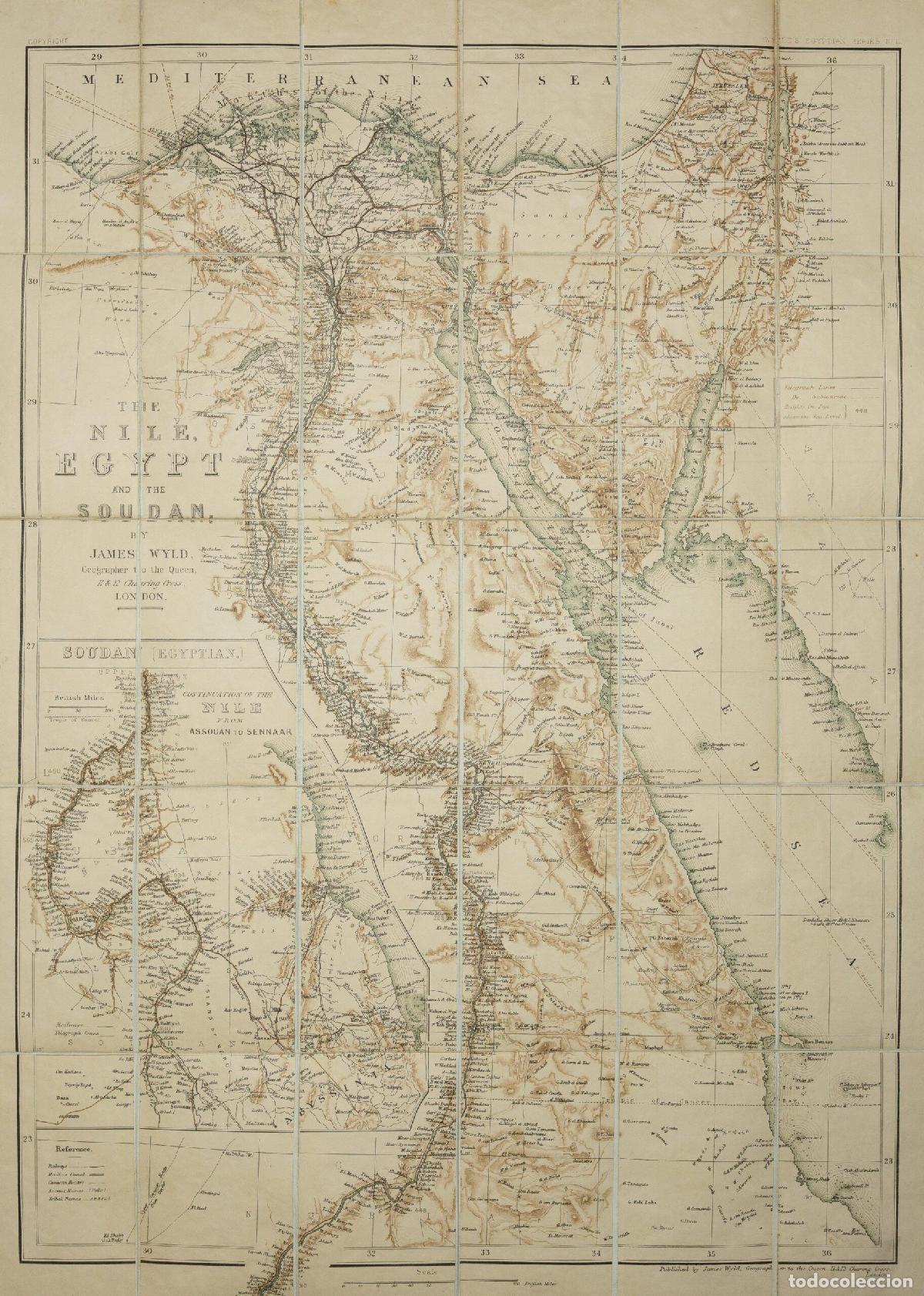 Arte: The Nile, Egypt and The Soudan, by James Wyld... Publisher: London, 11 & 12 Charing Cross - Wyld, Ja