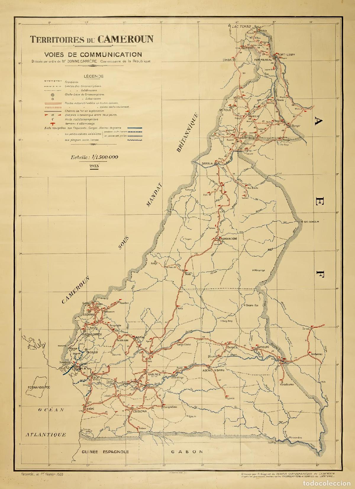 Arte: Territoires du Cameroun - Voies de communication - Bugnier, Denis