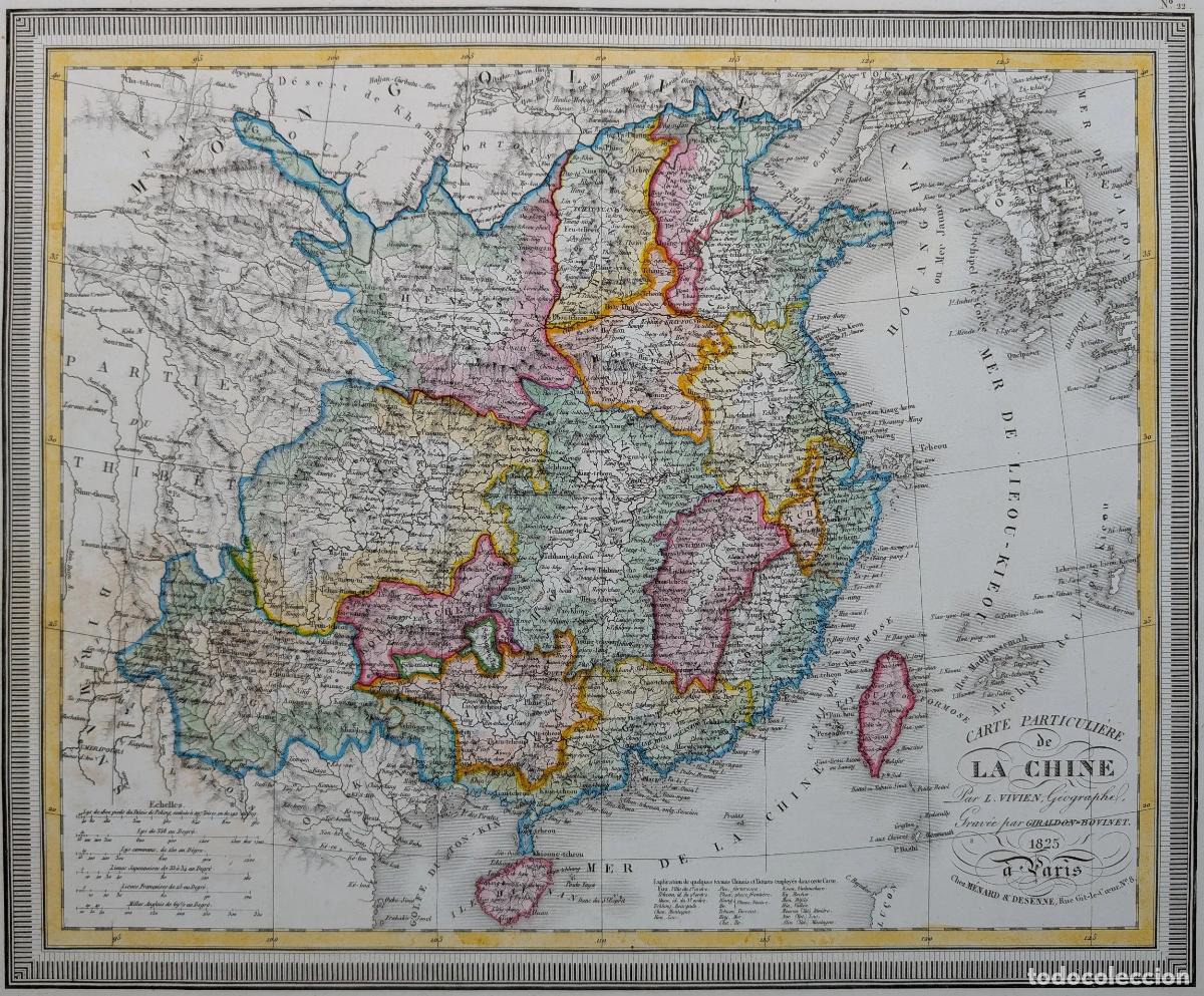 Arte: Mapa de China: Carte particuli&egrave;re de la Chine - Vivien, Louis