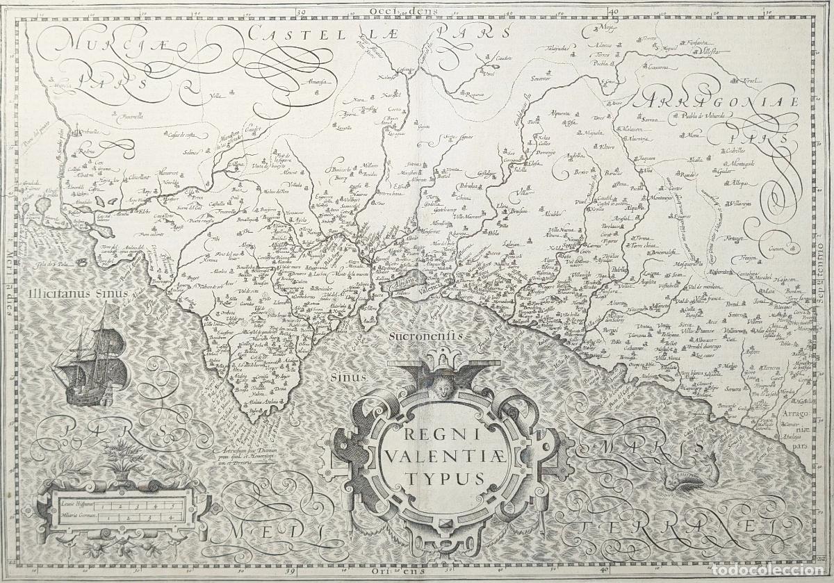 Arte: Mapa del Reino de Valencia: Regni Valentiae Typus - Hondius, Jodocus
