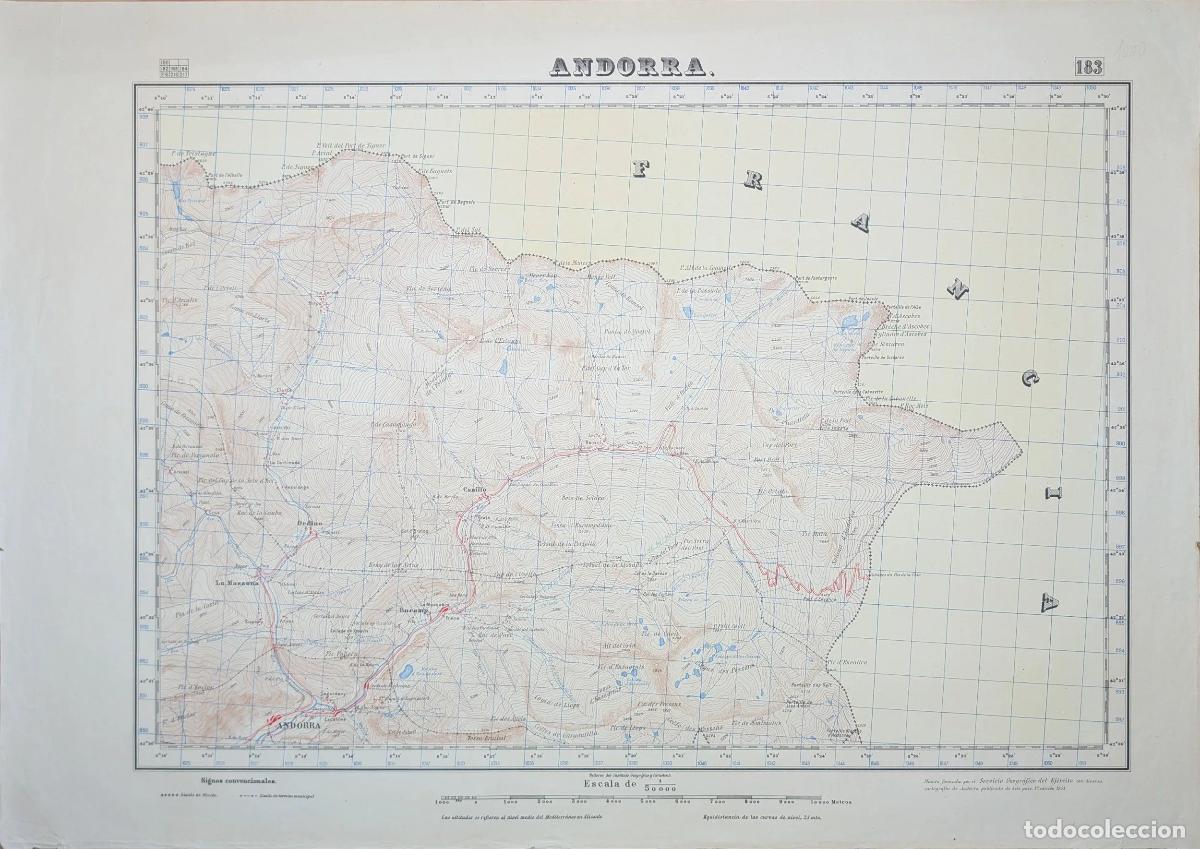 Arte: Mapa de Andorra: Andorra - Servicio Geografico del Ejercito