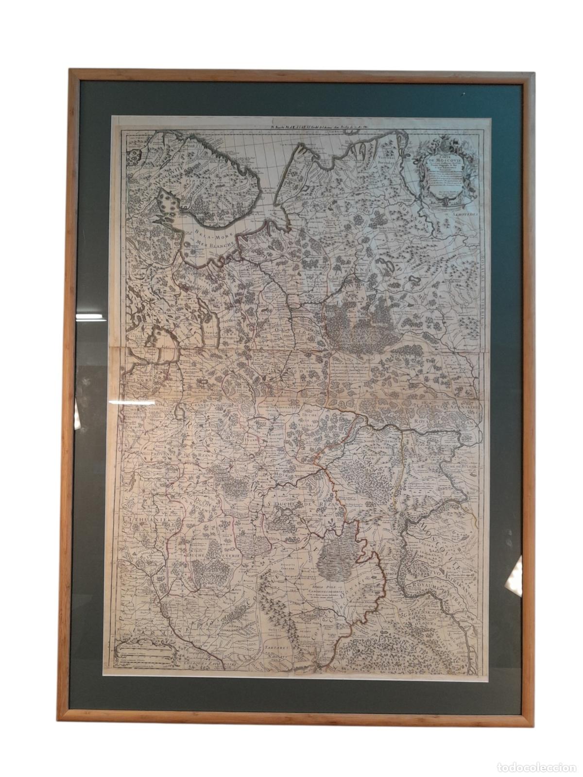 Arte: A-567. MAPA RUSIA. CARTE DE MOSCOVIE (GUILLAUME DE L'ISLE). SIGLO XVIII