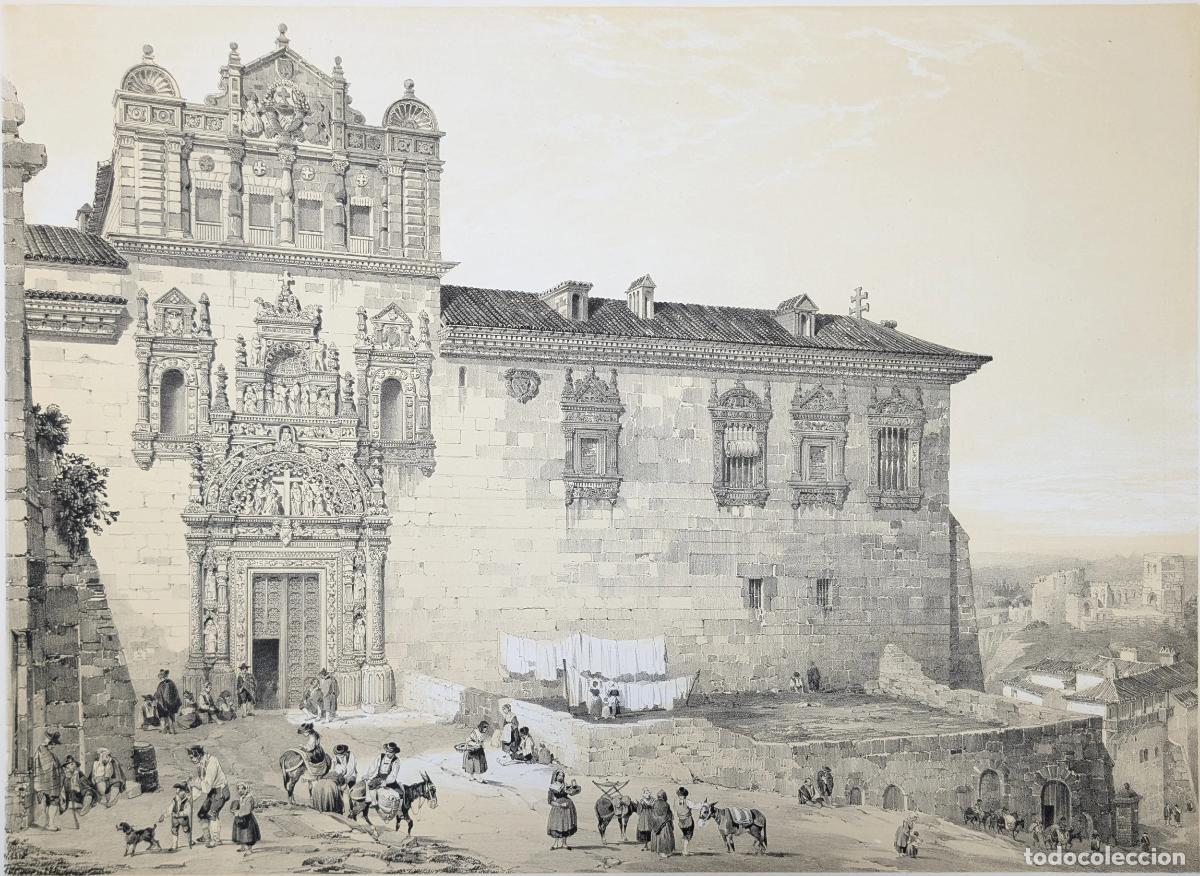 Arte: Vista del Hospital de Santa Cruz de Toledo: Puerta del hospital de Santa Cruz en Toledo - Perez de V
