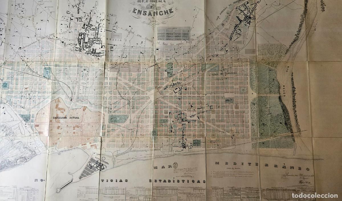 Arte: Plano de los alrededores de Barcelona y proyecto de Ildefonso Cerd&aacute;. Edic. Facs&iacute;mil. RABASF 2009.