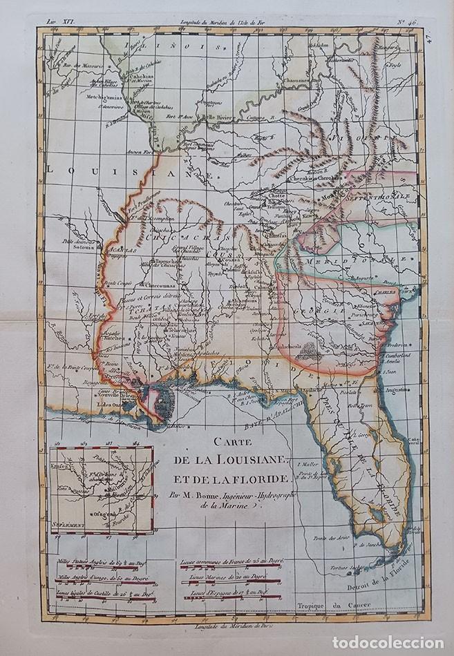 Arte: Mapa del sureste de los Estados Unidos del siglo XVIII
