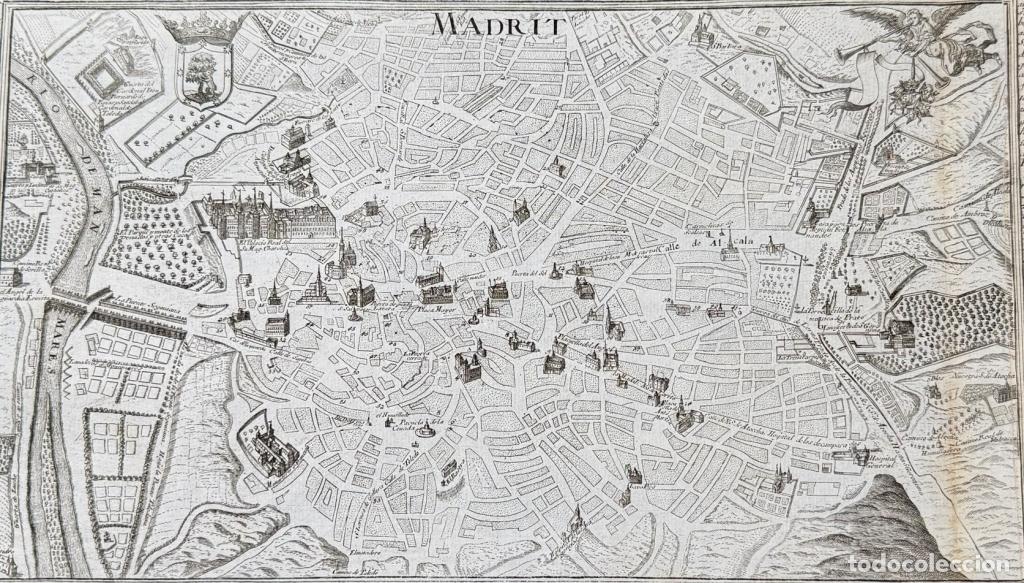 Arte: Gran vista y plano de Madrid, 1720. Gabriel Bodenehr