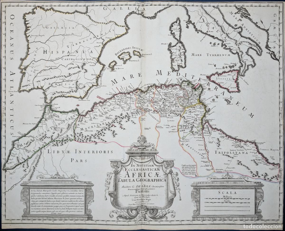 Kunst: Mapa del norte de &Aacute;frica: In Notitiam Ecclesiasticam Africae Tabula Geographica - Delisle, Guillaume