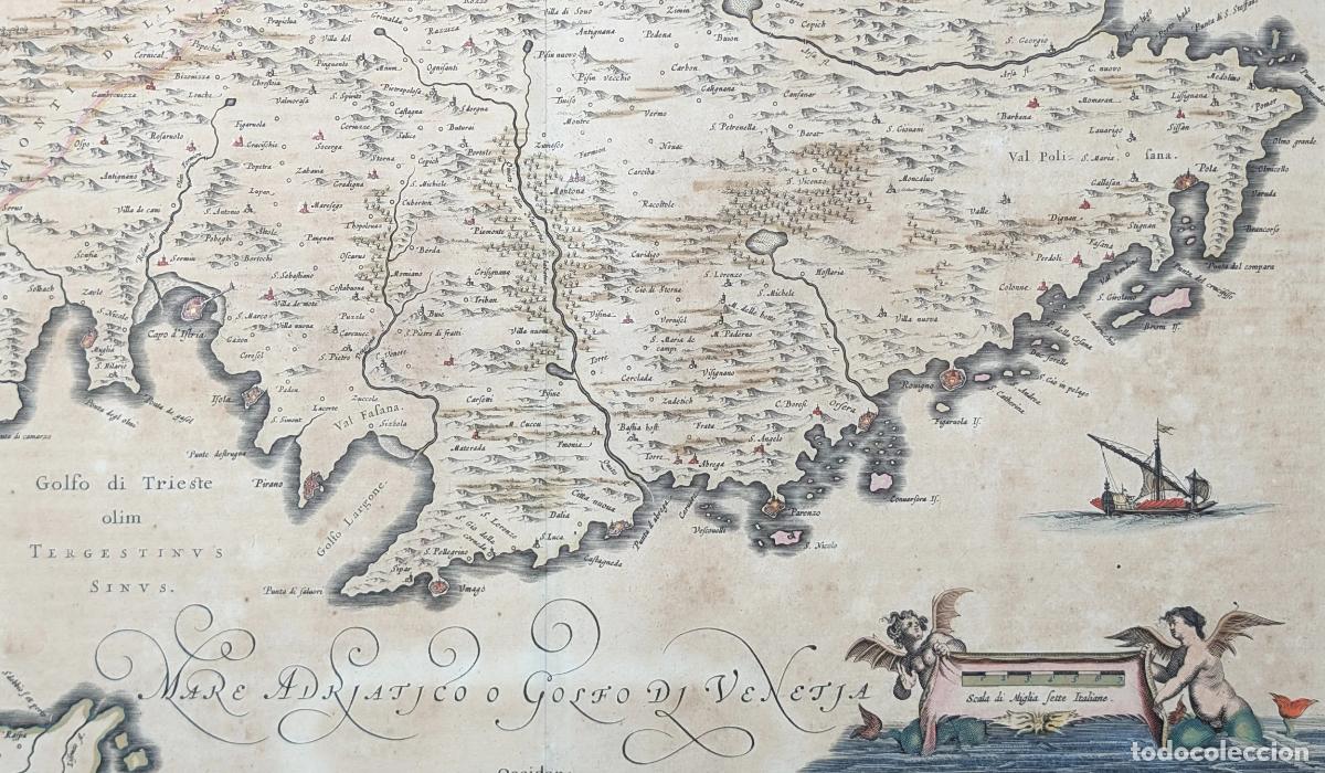 Kunst: Mapa de Istria, mar Adri&aacute;tico: Istria olim Iapidia - Blaeu, Willem Janszoon