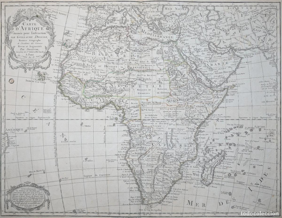 Kunst: Mapa de &Aacute;frica: Carte d'Afrique Dress&eacute;e pour l'instruction par Guillaume Delisle - Dezauche / Delisl