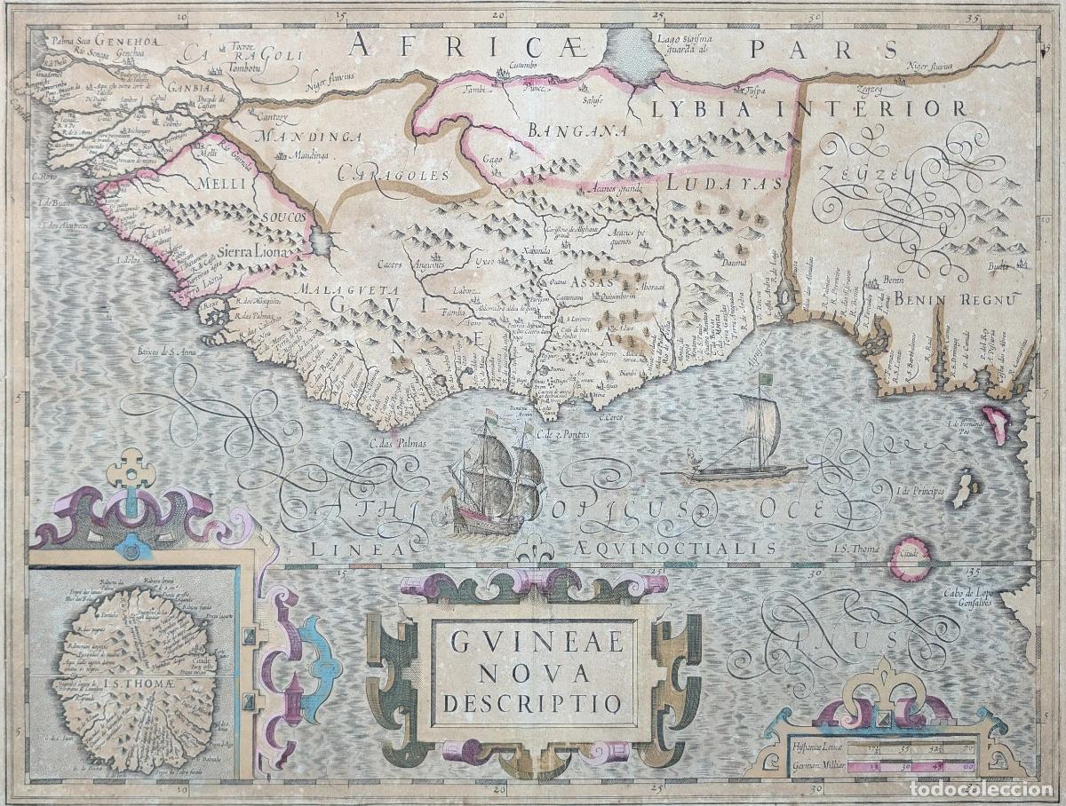 Art: Mapa de Guinea, &Aacute;frica Occidental: Guineae Nova Descriptio - Blaeu