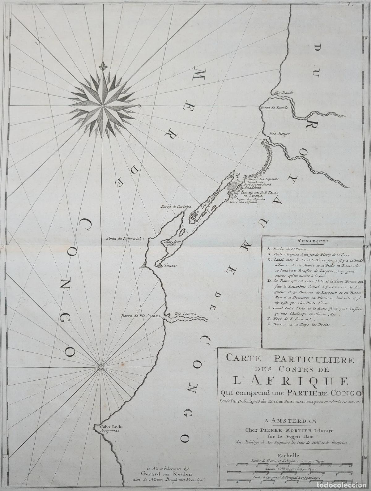 Art: Mapa de la costa del Congo, &Aacute;frica central: Carte Particuli&egrave;re des Costes de l'Afrique qui comprend