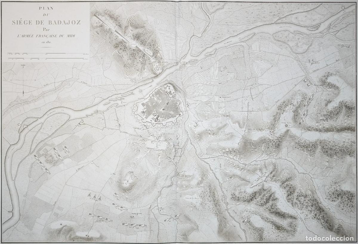 Art: Plano del sitio de Badajoz, Extremadura: Plan du si&eacute;ge de Badajoz Par l'Arm&eacute;e Fran&ccedil;aise du Midi en 1
