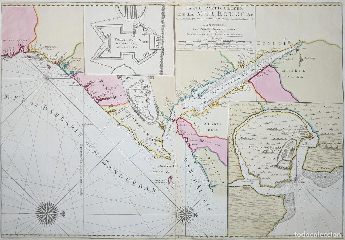 Art: Mapa del mar Rojo, &Aacute;frica oriental y pen&iacute;nsula ar&aacute;biga: Carte Particuliere de la Mer Rouge &c. Lev&eacute;e