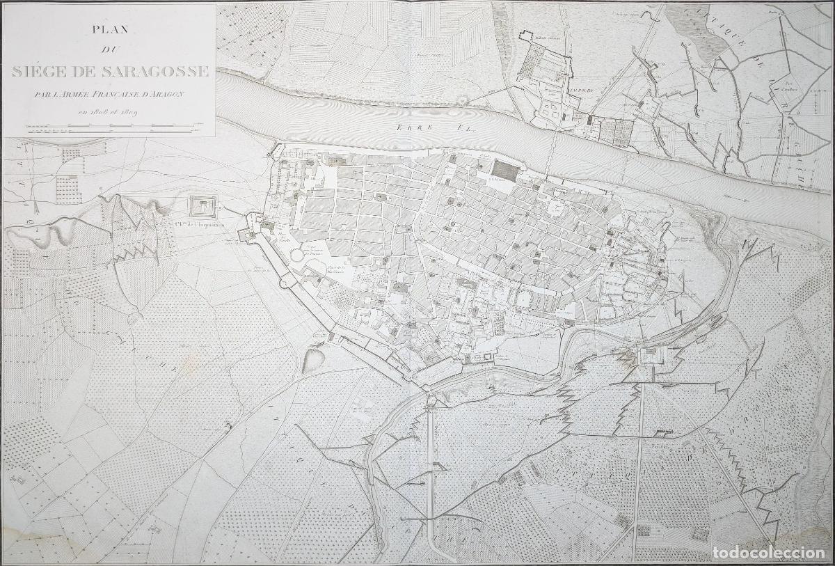 Art: Plano del Sitio de Zaragoza: [Plano de Zaragoza] Plan du Si&eacute;ge de Saragosse par l'Arm&eacute;e Fran&ccedil;aise d'