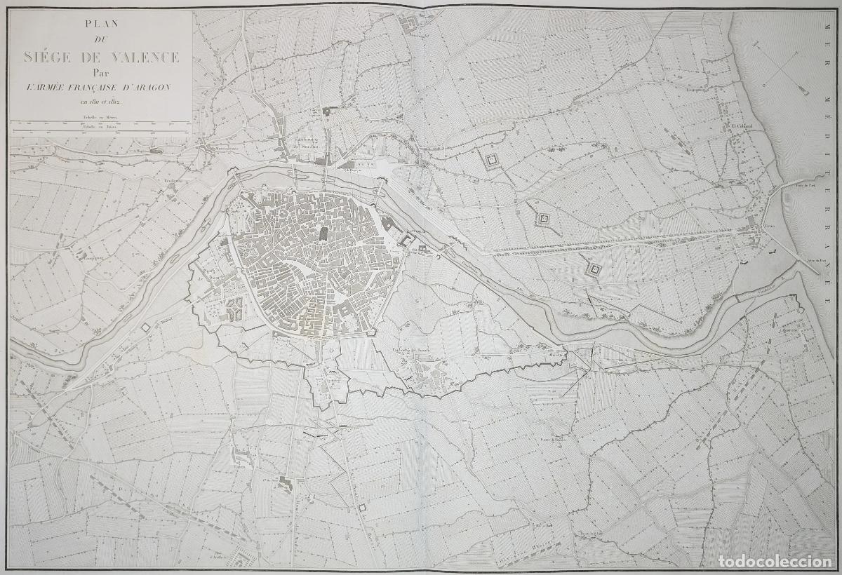 Art: Plano del sitio de Valencia: [Plano de Valencia] Plan du Si&eacute;ge de Valence par l'Arm&eacute;e Fran&ccedil;aise d'Ar