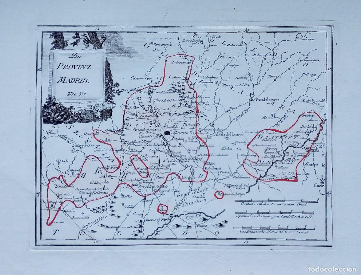 Arte: Mapa de Madrid y alrededores- Guadalajara, Majadahonda, Alcala de Henares - Reilly - A&ntilde;o 1791