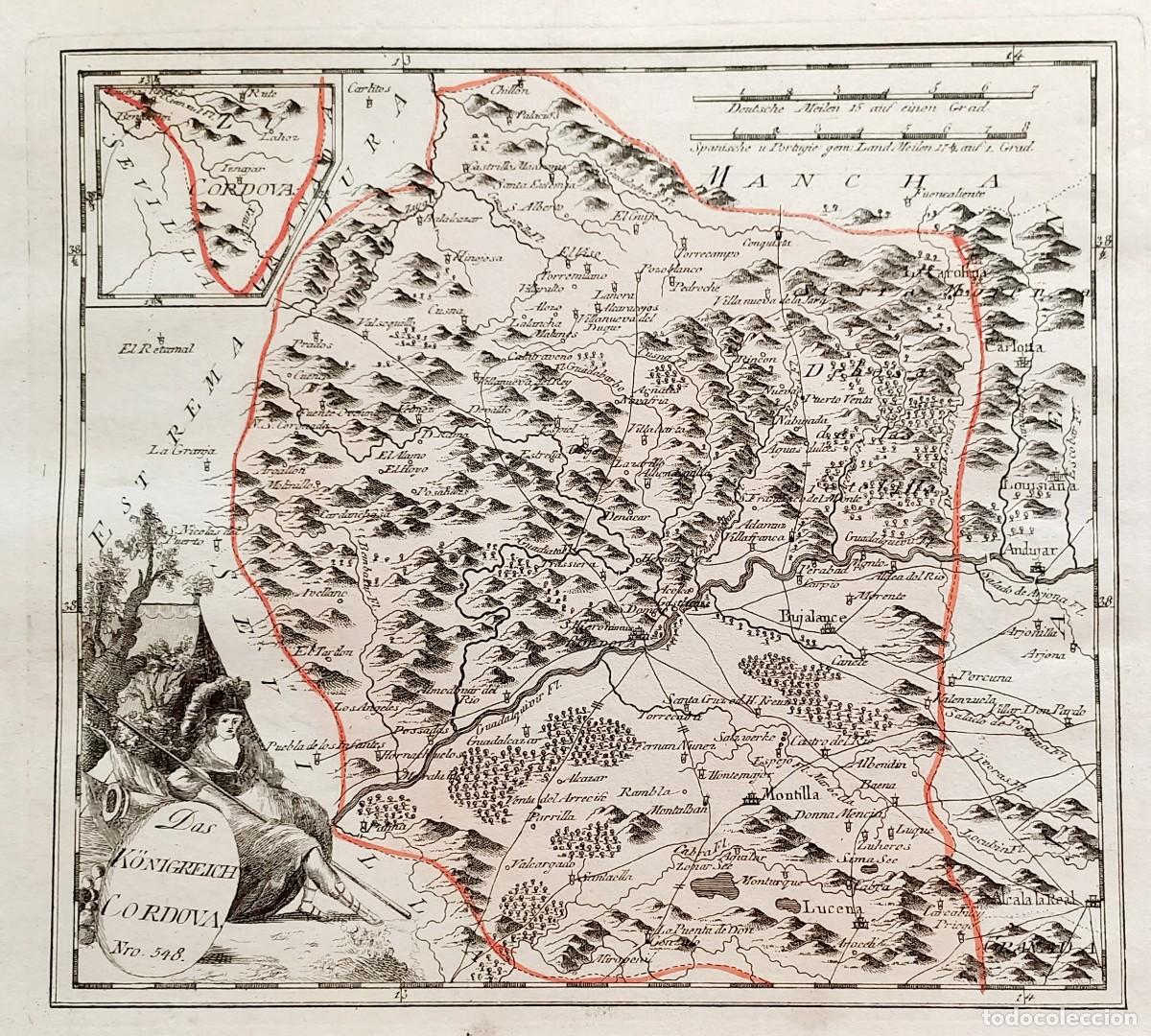 Arte: Mapa de Cordoba y alrededores, con Andujar, Lucena,- Reilly - A&ntilde;o 1791, Es Original. No reproduccion