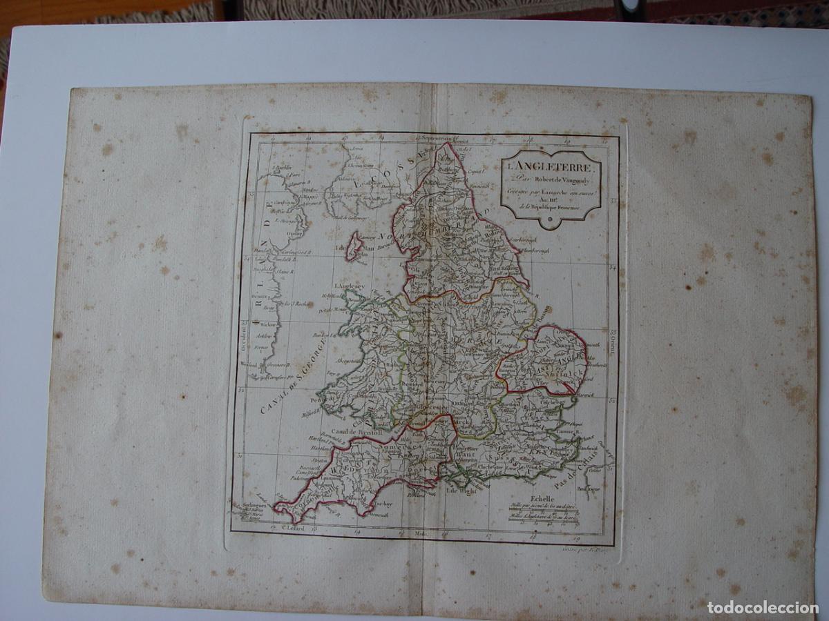 Art: Inglaterra, L'Angleterre - Grabado original de Vaugondy y Lamarche - 1794-95