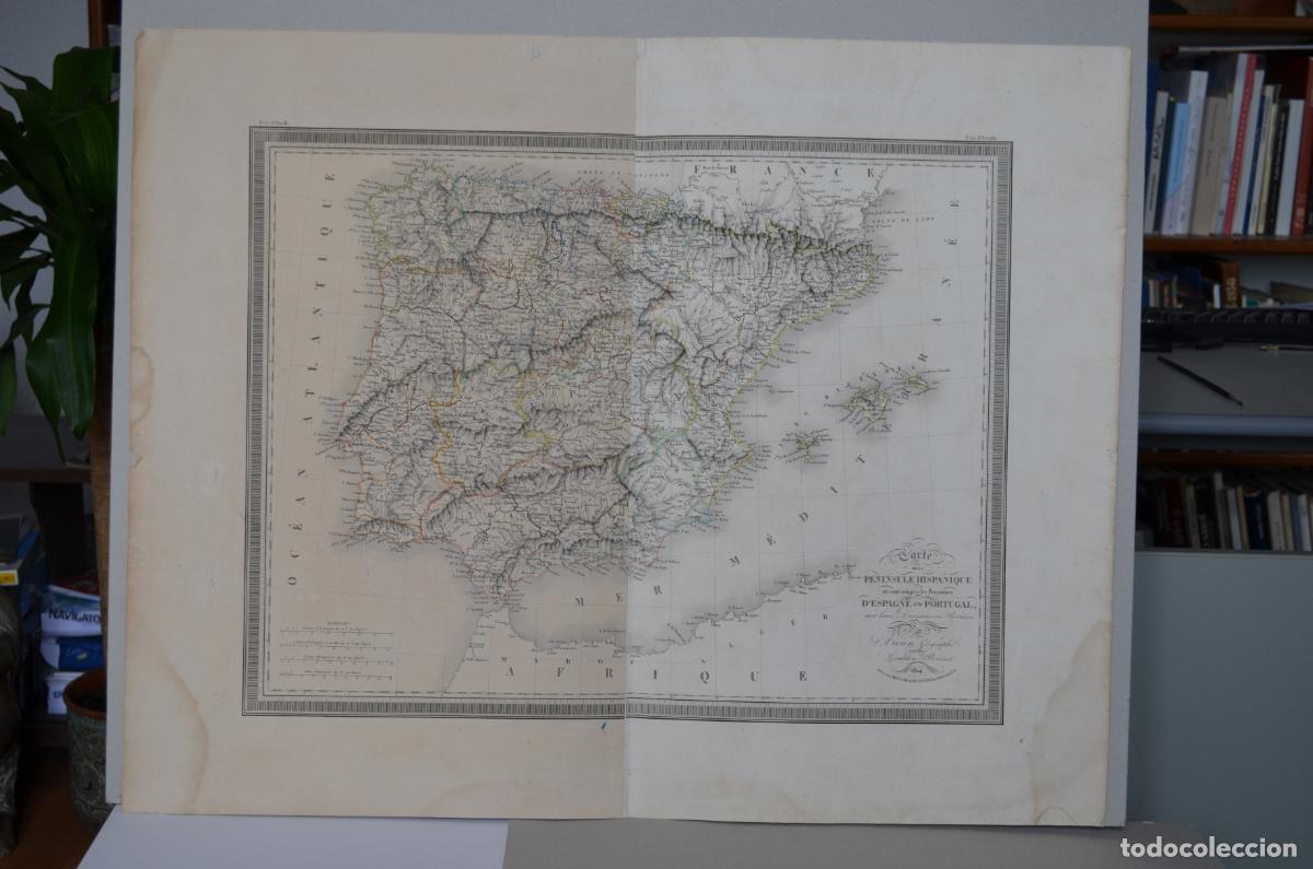Art: Pen&iacute;nsula Hisp&aacute;nica - Grabado original de L. Vivien y Giraldon-Bovinet - 1824