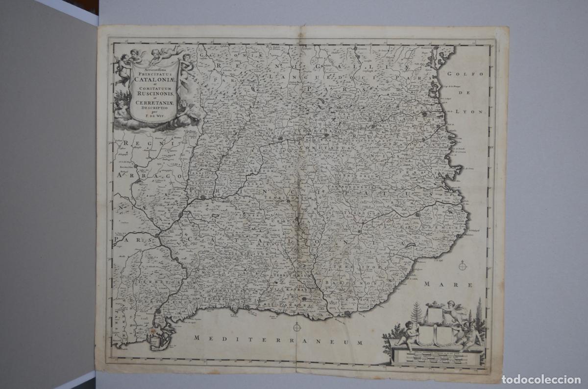 Art: Catalu&ntilde;a, Rosell&oacute;n y Cerda&ntilde;a - Grabado original de F. de Wit - 1660-1680