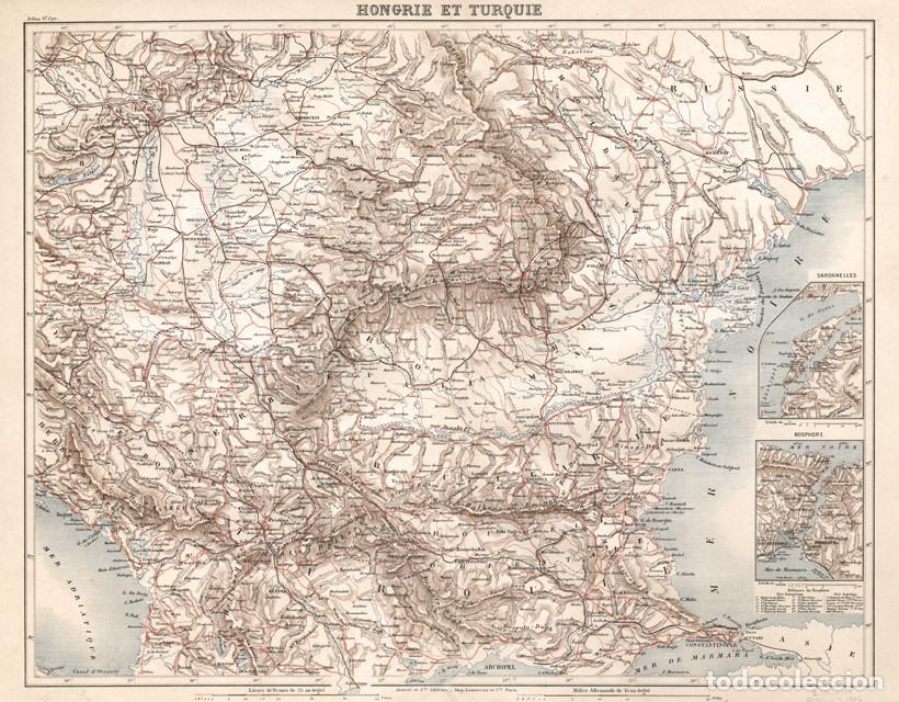 Art: MAPA MILITAR DE HUNGR&Iacute;A Y TURQU&Iacute;A EUROPEA DE 1887, ATLAS SAINT-CYR, LITOGRAF&Iacute;A. CARTOGRAF&Iacute;A, CARTA