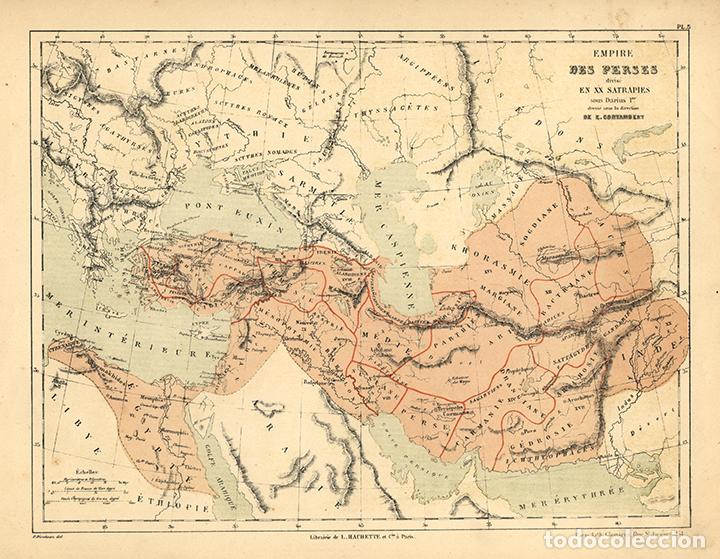 Arte: MAPA DE IMPERIO PERSA AQUEM&Eacute;NIDA, 1872, LITOGRAF&Iacute;A DE E. CORTAMBERT. CARTOGRAF&Iacute;A, CARTA GEOGR&Aacute;FICA