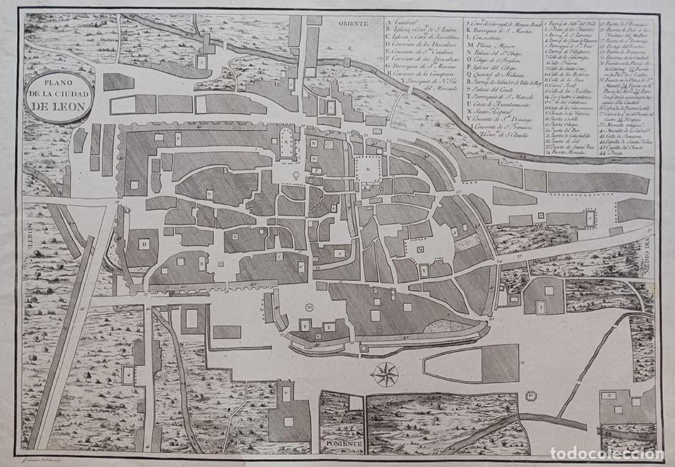 Arte: Plano de Le&oacute;n, siglo XVIII.