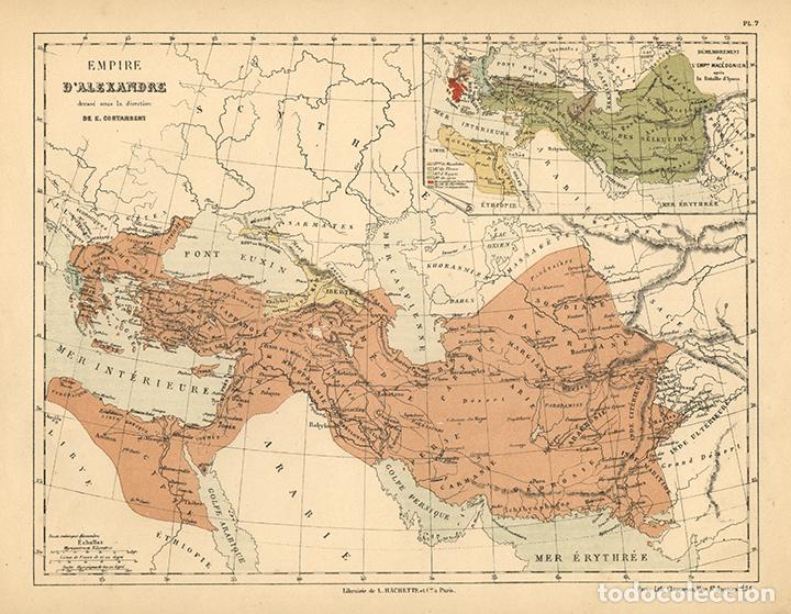 Arte: MAPA DEL IMPERIO DE ALEJANDRO MAGNO, 1872, LITOGRAF&Iacute;A DE E. CORTAMBERT. CARTOGRAF&Iacute;A, GEOGRAF&Iacute;A