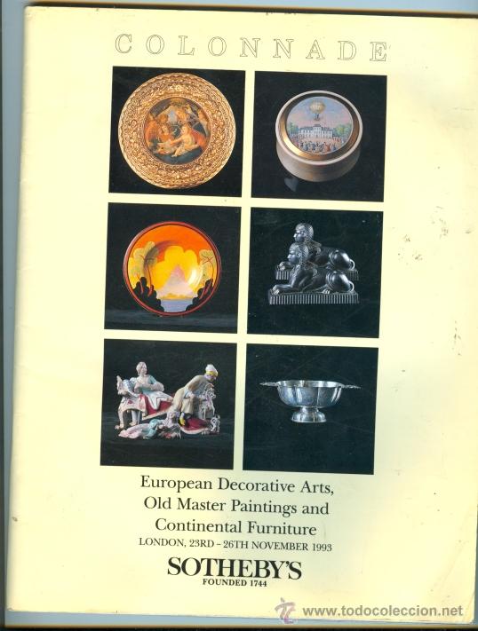 Arte: COLONNADE - CATALOGO CASA DE SUBASTAS *SOTHEBY'S* LONDON (1993)