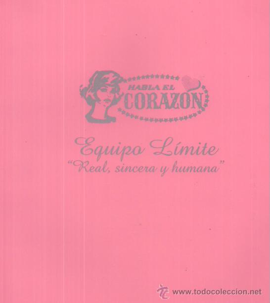 Arte: EQUIPO L&Iacute;MITE / HABLA EL CORAZ&Oacute;N . REAL,SINCERA Y HUMANA EXPOSICI&Oacute;N 2000 TEXTO &Aacute;NGEL MATEO CHARRIS