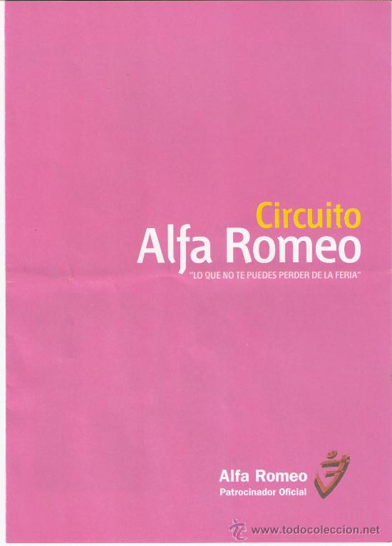 Art: Diptico Informativo. Circuito Alfa Romeo. Lo que no te puedes perder de la feria. Art Madrid 2008.