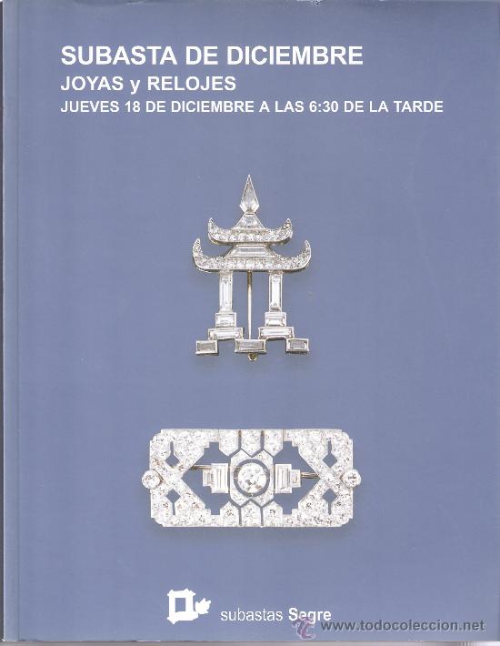 Kunst: Subastas Segre. Joyas, relojes. N&ordm; 55. Diciembre 2008.