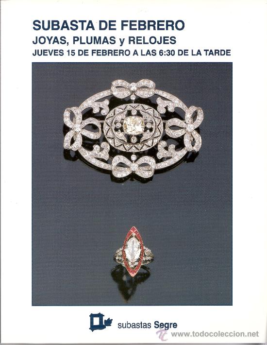 Kunst: Subastas Segre. Joyas, plumas, relojes. N&ordm; 42. Febrero 2007.