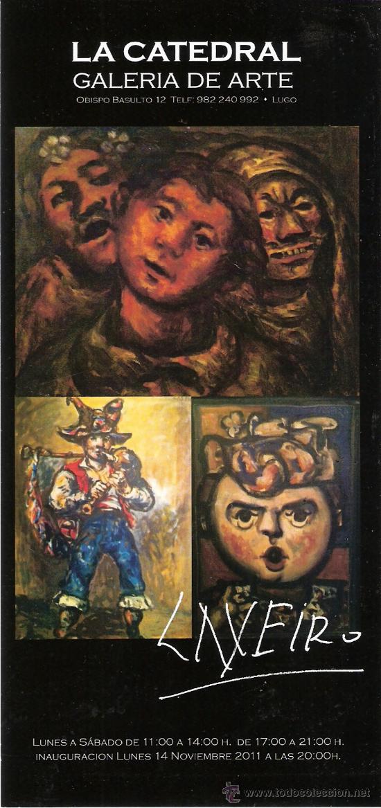 Kunst: Tarjeta Invitaci&oacute;n. Laxeiro. La catedral del Arte. Lugo. Noviembre 2011.