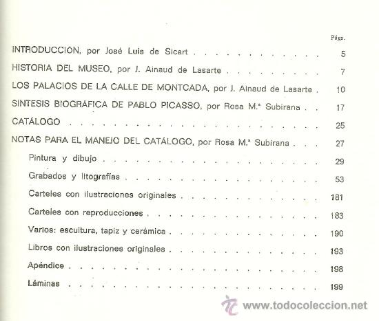 Arte: Cat&aacute;logo. I / Museo Picasso - 1970 - Foto 6
