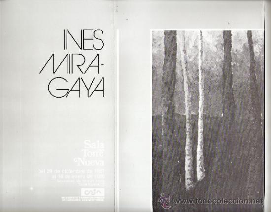 Arte: Ines Miragaya. Diciembre 1987.Sala Torre Nueva.Zaragoza.Desplegable ( 8 caras)Total 28 x 56 cmtrs.