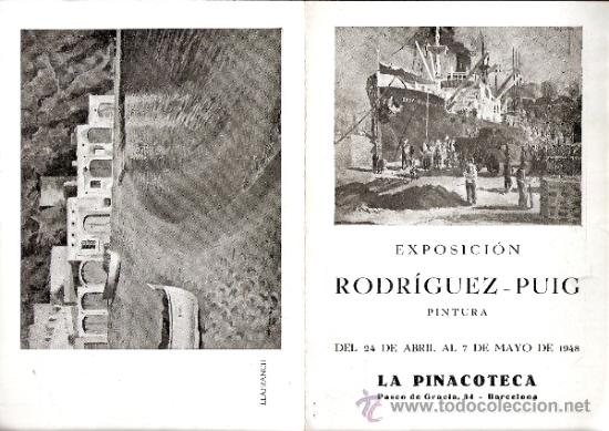 Kunst: Guillermo Rodr&iacute;guez Puig.Abril 1948. La Pinaoteca. Barcelona. 17'5 x 12 cmtrs.
