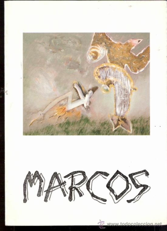 Arte: Benito Marcos.Mar&ccedil; 1986. Museu de Badalona. Desplegable ( 8 caras ). 21 x 15'5 cmtrs.
