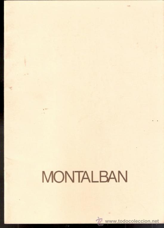 Arte: Montalban. Noviembre 1992. Galer&iacute;a Mayte Mu&ntilde;oz.. 22 x 16 cmtrs. S/P 12 p&aacute;ginas.