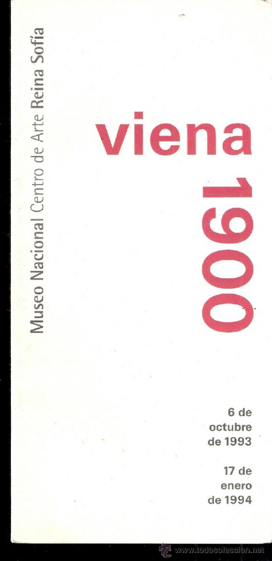 Arte: Viena 1900. Octubre 1993.Centro de Arte Reina Sofia. 20 x 10 cmtrs.Desplegable:12 caras.