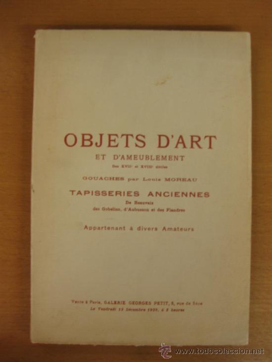 Arte: CATALOGO DE LA GALERIE GEORGES PETIT.13 DICIEMBRE 1929.PARIS.
