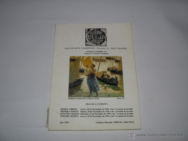 Kunst: Catalogo de subastas Duran n&ordm; 251 noviembre 1990