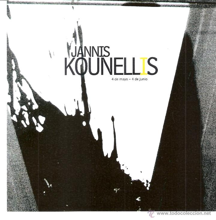 Arte: Jannis Kounellis. Mayo 2007. Fundaci&oacute;n  Alcort. Binefar. Tarjeta inauguraci&oacute;n + sobre (17x 17 cmtrs)