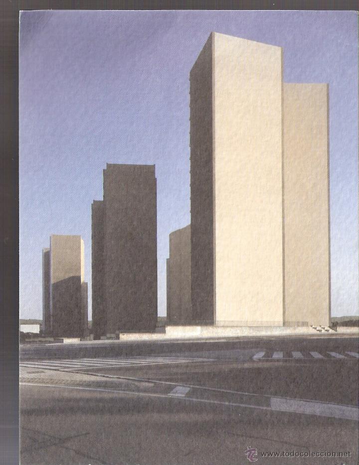 Kunst: Mario de Ayguavives.Ciudades y construcciones.Galer&iacute;a Spectrum Sotos.Zaragoza.arjeta.14'5x10'5 cmtrs