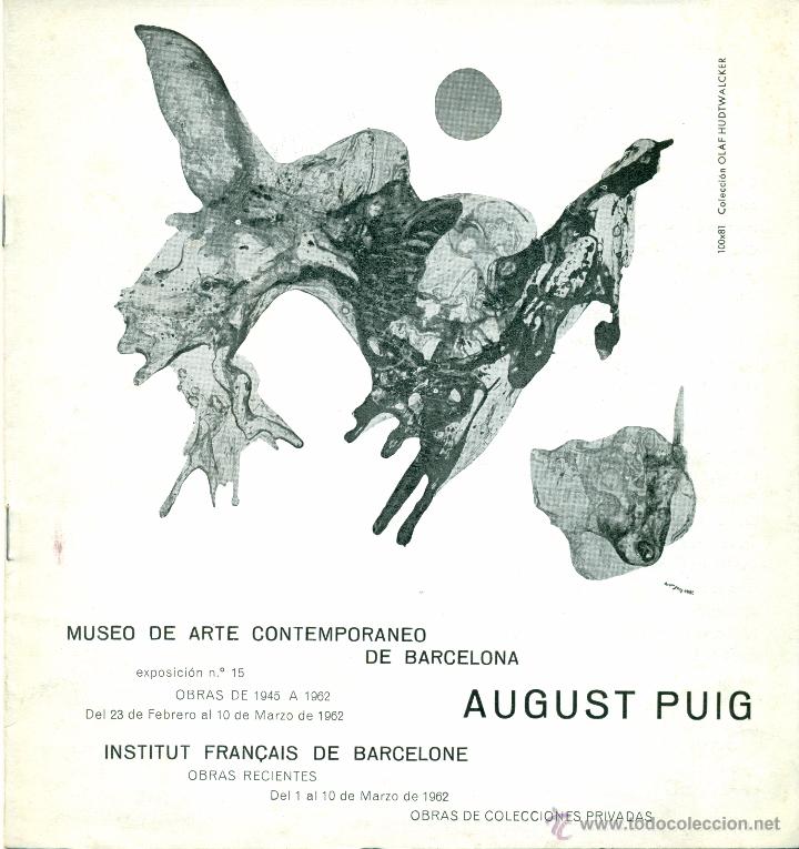 Arte: AUGUST PUIG. MUSEO DE ARTE CONTEMPOR&Aacute;NEO DE BARCELONA. 1962