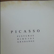 Arte: PICASSO PINTURAS, DIBUJOS, GRABADOS. SALA GASPAR. 1968. 
