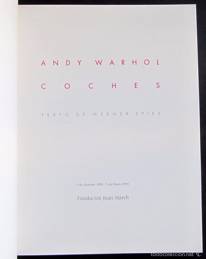 Arte: ANDY WARHOL - COCHES - Foto 4