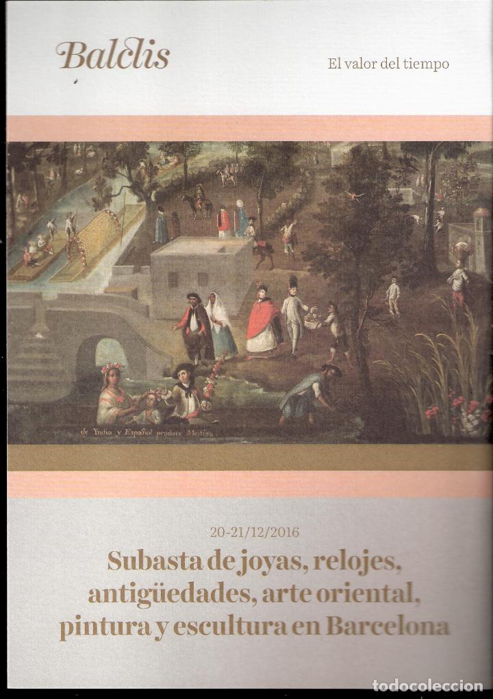 Art: Balclis. Subasta de joyas,relojes,antig&uuml;edades,p&igrave;ntura y escultura. Diciembre 2016.Tarjeta.21x15 cmt
