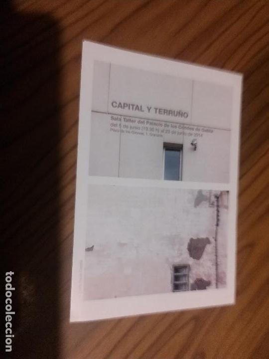 Arte: CAPITAL Y TERRU&Ntilde;O. CAT&Aacute;LOGO DE EXPOSICI&Oacute;N. L&Aacute;MINA EN FORMATO A5. DOBLE CARA. DIFICIL. E3 3