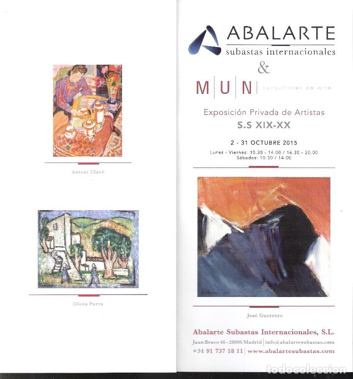 Kunst: ABALARTE. SUBASTAS INTERNACIONALES & MUN.  OCTUBRE 2015. ( 12 CARAS). 21 X 10 CMTRS.